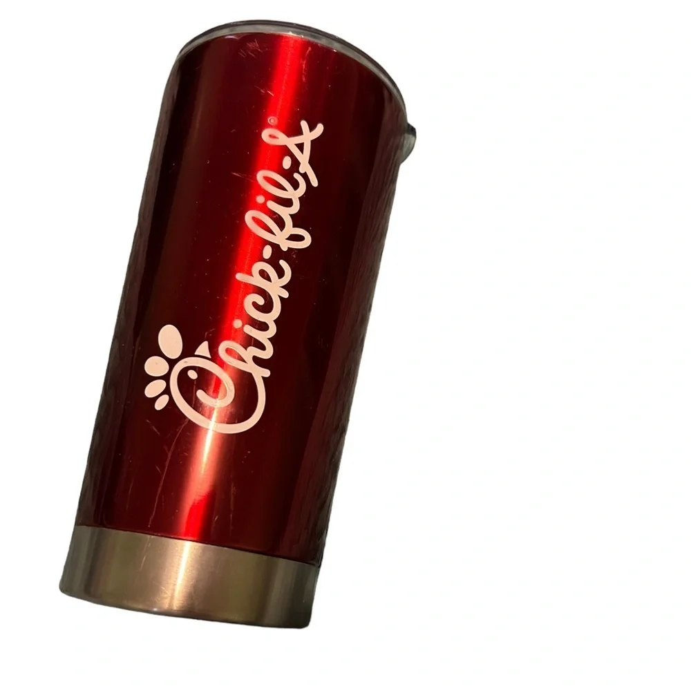 Chick-fil-a Tumbler Cup 20 Oz red stainless steel insulated hot/cold drinks